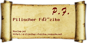 Pilischer Füzike névjegykártya